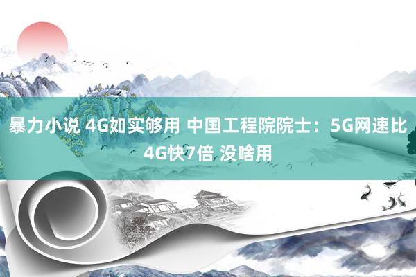 暴力小说 4G如实够用 中国工程院院士：5G网速比4G快7倍 没啥用