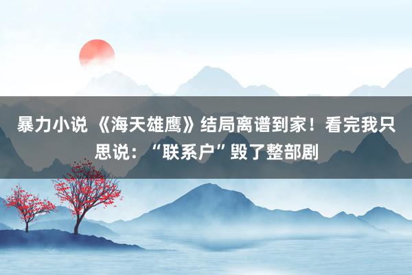 暴力小说 《海天雄鹰》结局离谱到家！看完我只思说：“联系户”毁了整部剧