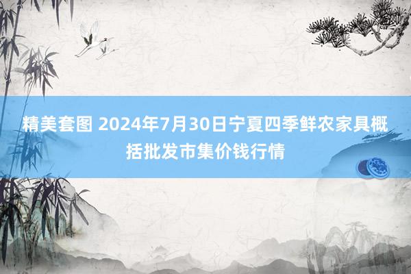 精美套图 2024年7月30日宁夏四季鲜农家具概括批发市集价钱行情