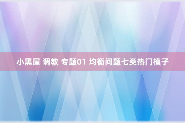 小黑屋 调教 专题01 均衡问题七类热门模子